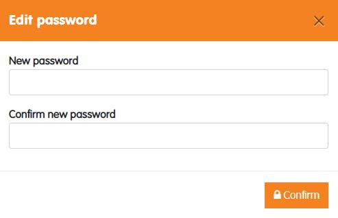 8.3 Change password Om het wachtwoord van een gebruiker te veranderen (bijvoorbeeld als hij deze