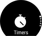 Timers In Timers vind je de stopwatch en afteltimer. Stopwatch Je kunt de stopwatch starten door eerst op Stopwatch en daarna op te tikken. Tik op het rondepictogram om een ronde toe te voegen.