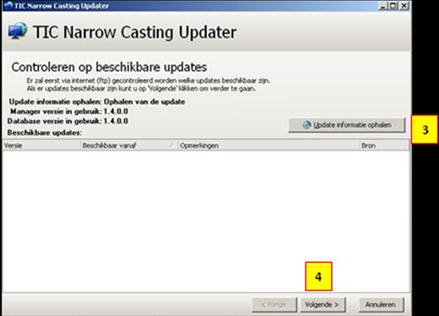 Er mogen op het moment van de update geen gebruikers ingelogd zijn. Dit wordt overigens door de updatemanager software gecontroleerd.