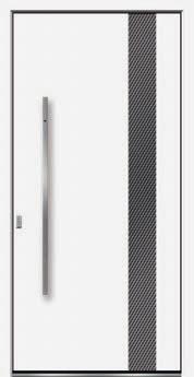 deurspioncamera in de greep, kleurenbeeldmonitor aan de binnenzijde Twist. PG 6 structuur zwart/zilver, greep Vitano met deurspioncamera Inclusief. aan buitenzijde vleugelafdekkend deurblad.