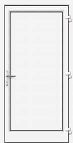 Tip in de deurvleugel geplaatst deurblad zonder siergroeven Basic» Laat het design van de voordeur doorlopen tot in het zijdeel zo ontstaat een harmonisch geheel.