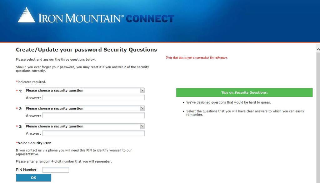 Nieuwe gebruiker via de welkomstmail 5 Voer de antwoorden op de beveiligingsvragen in.
