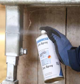 Montagepasta s Zink Spray Langdurige, kathodische corrosiebescherming WEICON Zink Spray is TÜV goedgekeurd en biedt een duurzame kathodische corrosiebescherming voor alle metalen oppervlakken.