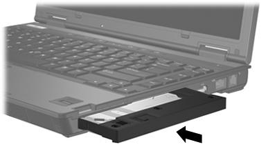 MultiBay II-vaste-schijfeenheid De MultiBay II is geschikt voor optionele vaste-schijfmodules die een vaste schijf met een adapter bevatten.