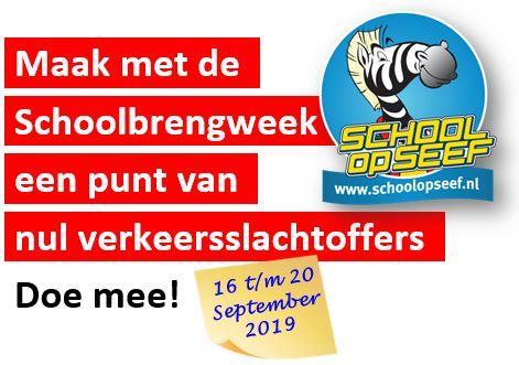 Maak een punt van nul verkeersslachtoffers De Schoolbrengweek valt samen met de themaweek 'Maak een Punt van Nul'.