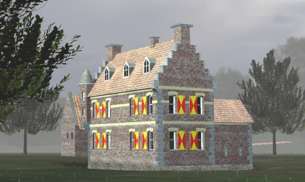 Het Huis Ter Bruggen, oftewel "Het Slotje" in Stein is herbouwd. In 2014 heeft Roy Jaspers een poging gedaan om een schets te maken van het slotje van destijds.