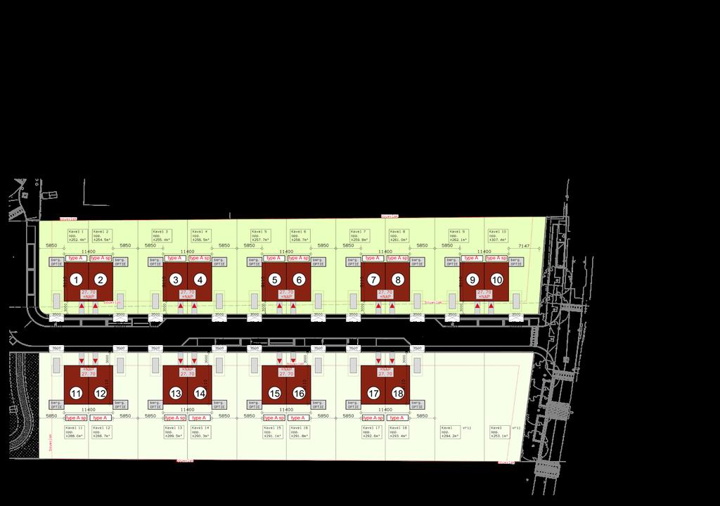 Situatie Groene Woningen Alle type woningen aan de Plantanenlaan in de wijk t Sittert in Sint Odiliënberg zijn volledig gasloos en nagenoeg energie neutraal.