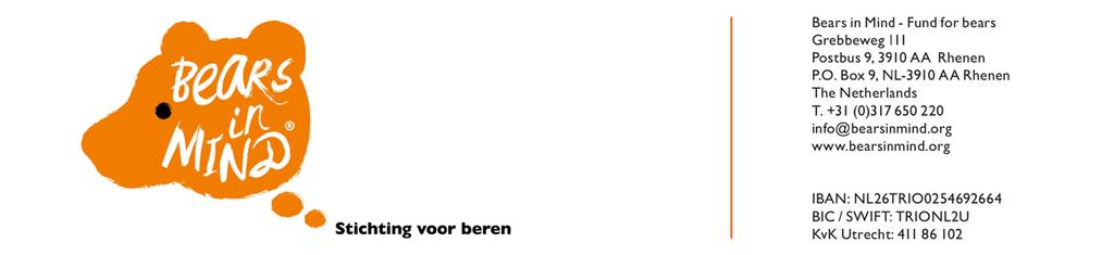 Formulier sponsoring Bears in Mind Award Ja, ik sponsor graag de Bears in Mind Award Ik kies de volgende optie: Gouden sponsor 1.