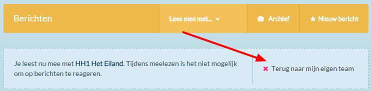 Dit is te beheren via medewerkeraccounts in Ons Administratie. De berichten van het betreffende team worden zichtbaar.