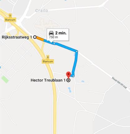 2 Routering en gebruik Uit de wegenstructuur en ligging is afgeleid dat verkeer voor het RSH en SB grofweg van drie richtingen afkomstig is; vanuit het noorden (op/afrit 8, Blaricum), zuiden