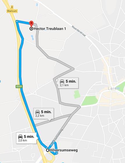 Aannemelijk is dan ook dat een alternatieve route wordt voorgesteld (afbeelding rechts) waardoor het verkeer via Drift en Hein Keverweg en uiteindelijk de Naarderstraat wordt afgewikkeld. 2.1.
