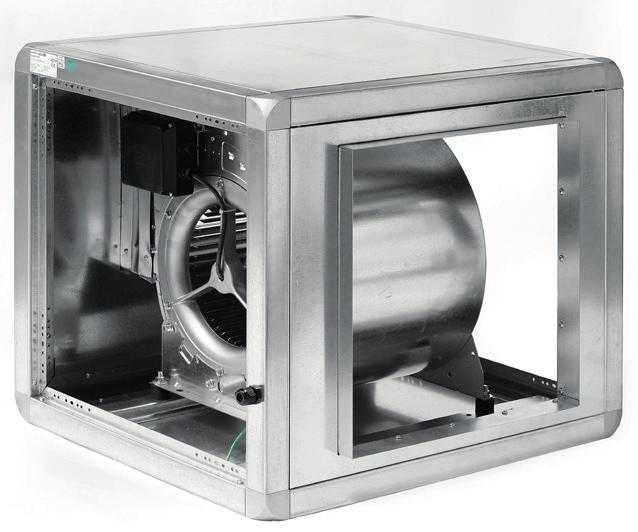 Airbox: type Octavo dubbelwandige uitvoering Airbox met buitenpoolmotor gedreven ventilator in een demontabele, dubbelwandige, geïsoleerde box aanzuig rechthoekig met flens uitblaas rechthoekig