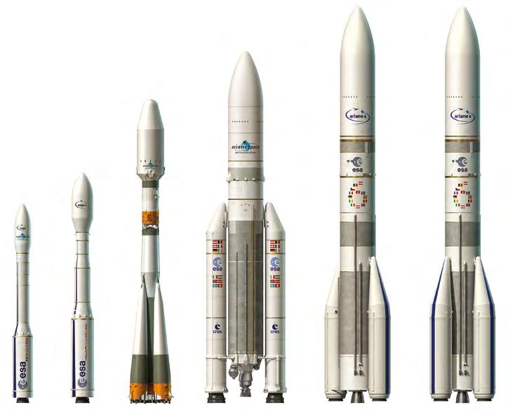 lanceerraketten TOEGANG TOT DE RUIMTE Zelf satellieten in een baan om de aarde kunnen brengen is van vitaal belang voor de onafhankelijkheid van de Europese ruimtevaart.