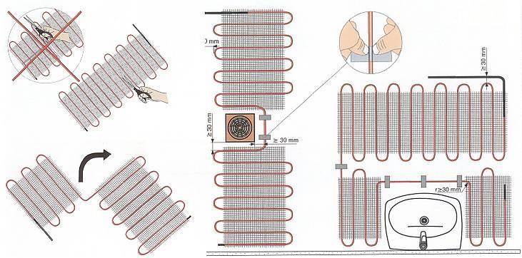 Bevestiging Bevestig de vloerverwarmingsmat op de ondervloer. De matten van Quality Heating zijn zelfklevend. Tevens kunt u zelf het patroon van de mat bepalen door het in de juiste vorm te knippen.