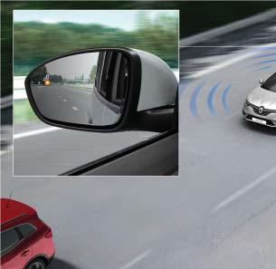 Blind Spot Warning Dit systeem detecteert de aanwezigheid van voertuigen in uw dode