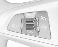 194 Rijden en bediening Snelheid verhogen Houd, terwijl de cruise control actief is, het stelwiel naar RES/+ gedraaid of draai het meermaals kort naar RES/+: de snelheid loopt continu of in kleine