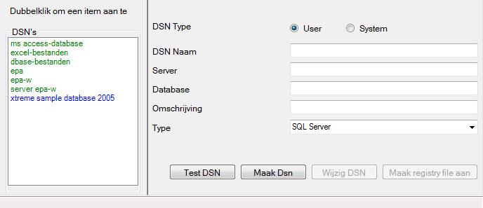 Aanmaken van een DSN op een cliënt Om de Vabi Assets Energie applicatie op de cliënt te verbinden met de database instantie op de database server dient u een DSN aan te maken op de cliënt.