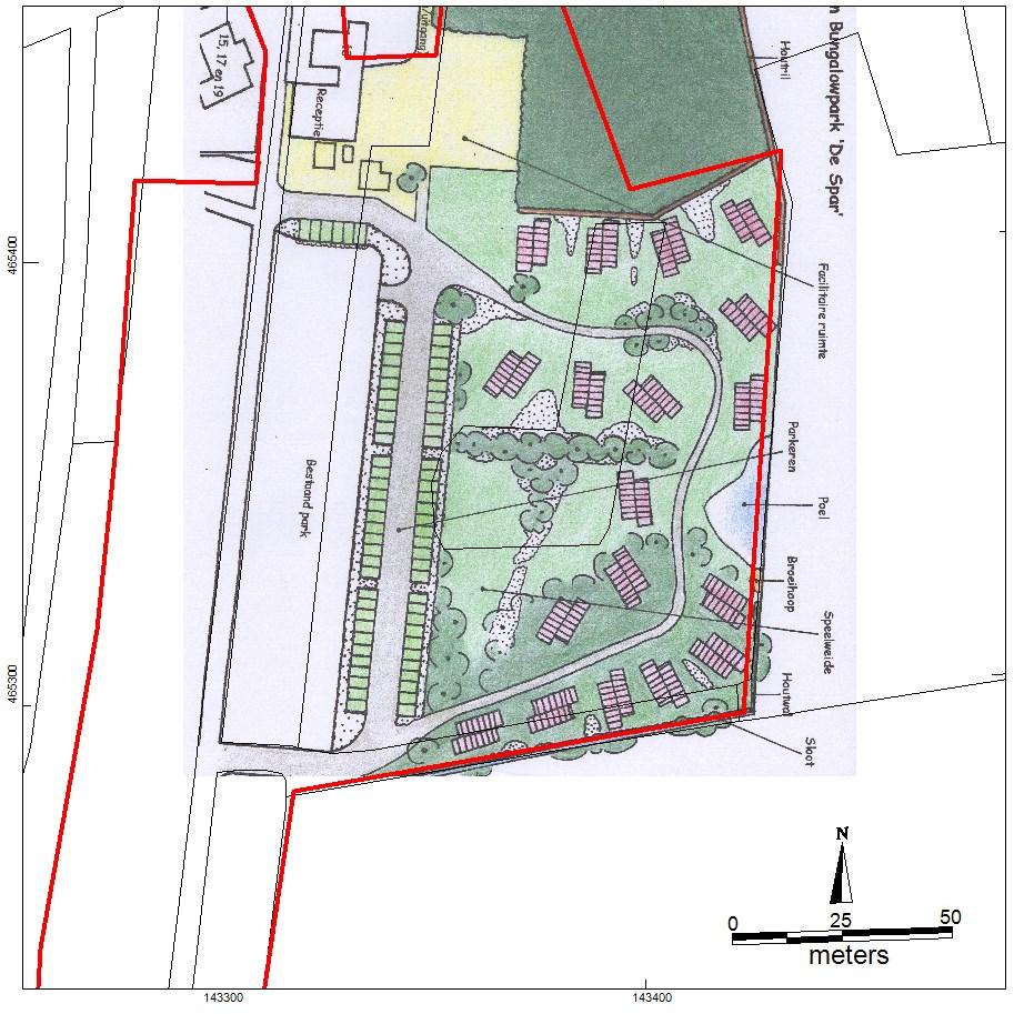 2.2 Voorziene ontwikkeling In de toekomst zullen oudere bungalows worden vervangen door nieuwe bungalows. Het idee hierbij is om wat meer ruimte rond de bestaande bungalows te creëren.