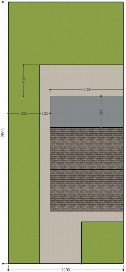 bestaande afsluiting 1,80 m blijft ongewijzigd, tuinmuur wordt opgemetseld.