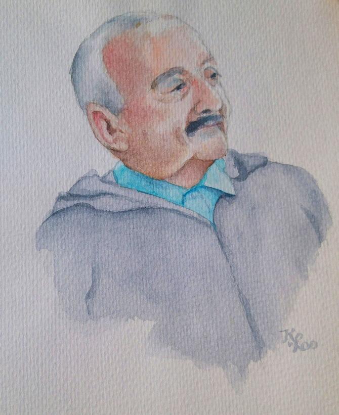 Omar aquarel 17 x 22 cm Katinka van Loo