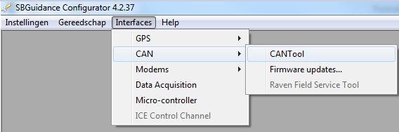 : Zie voor het updaten van de firmware van een Steering Controller en DynamIQ (ISO) de Configuratiehandleiding CANbus controllers. Figuur 20 CAN-Tool tabblad Hardware.
