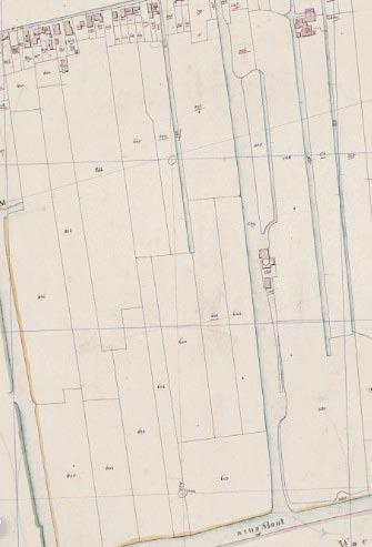 De Uil Afbeelding 3: Het plangebied (in rood) en molen De Uil op de kadastrale minuut uit 1811-1832. Minuutplan Wormer en Engewormer, Noord-Holland, sectie C, blad 02.