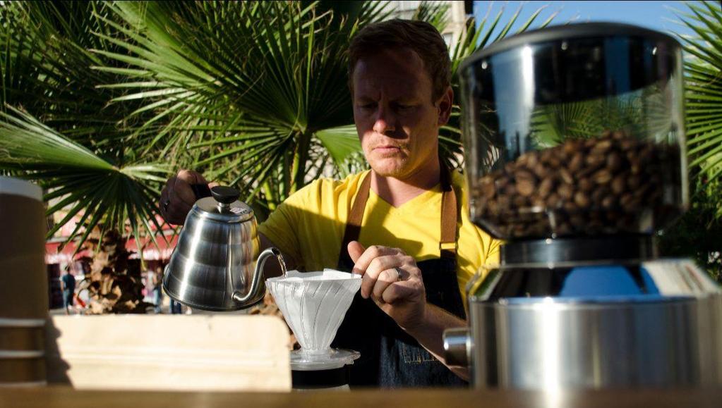 We konden een percolator (een grote koffiekan), een koffiemolen, aeropress, V60, glazen en natuurlijk hele goede koffie