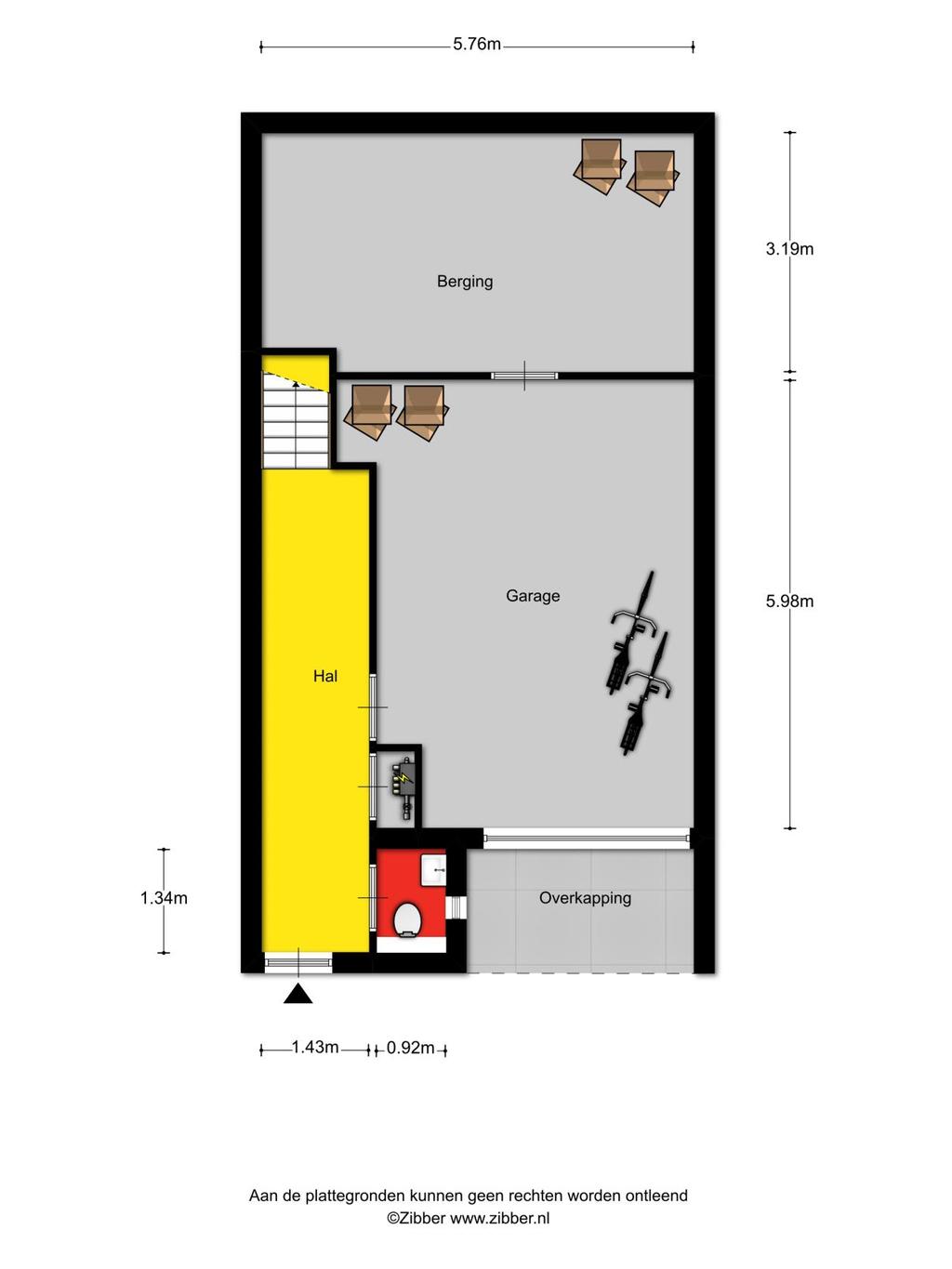 Plattegrond begane grond Commissaris Bosch