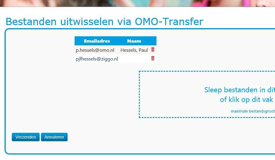 5. Na de controle verschijnt het volgende scherm en hier is te zien of het ingevoerde e-mailadres is gevonden binnen het OMO-netwerk.