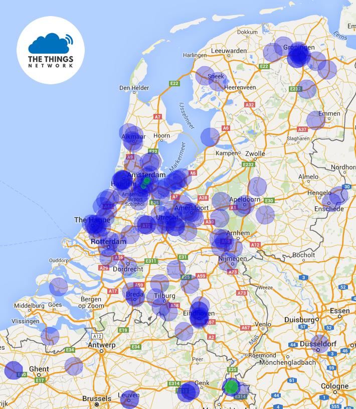 The Things Network verwacht dekkend stedelijk LoRaWAN netwerk Nederland in zomer 2016 Na succesvolle crowdsourcing campaign kan de stichting aan de slag met de aanleg van het netwerk in 2016