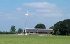 Figuur 2: windturbine <24 meter met horizontale as in Toldijk (Bronckhorst) De twee hoofdtypes windturbine zijn de horizontale as turbine en de verticale as turbine Windturbines met een horizontale