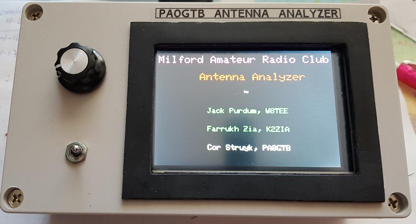 5. Antenne Analyzer met 3,5 inch display Naar ontwerp van Jack, W8TEE. Is ook gepubliceerd is QST als al door ca 300 Ham s nagebouwd.