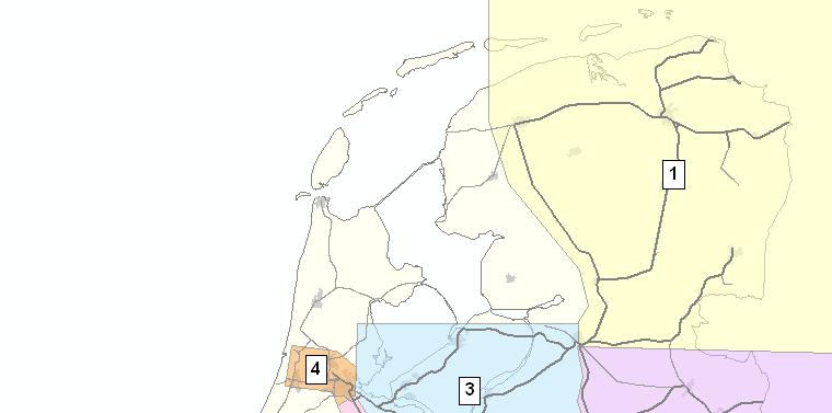 Deelgebieden 1 Noord 2 Oost 3 Flevolijn/Hanzelijn 4
