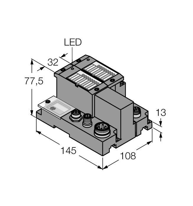 Type Ident no. 1545106 Aantal kanalen 2 Afmetingen (B x L x D) 108 x 145 x 77.5 mm Voedingsspanning max. systeemvoeding I mb (5V) max. sensorvoeding I sens max.