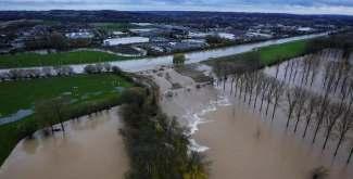 Pluvial flooding(summer situation) heavy precipitation flooding