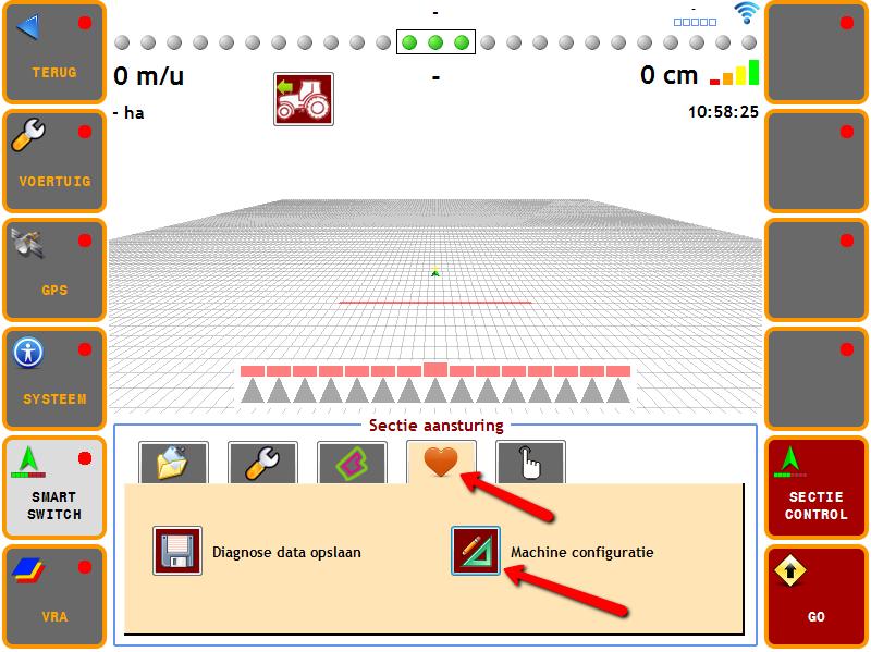 het icoon om de wizard te openen. 3.2.1. Type instellen Figuur 4 Machine configuratie wizard Kies op de eerste pagina de juiste configuratie (Figuur 5).