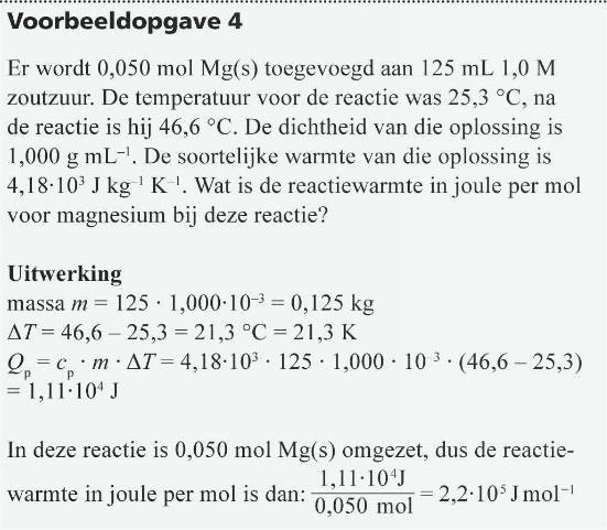 4.2 Reactiewarmte