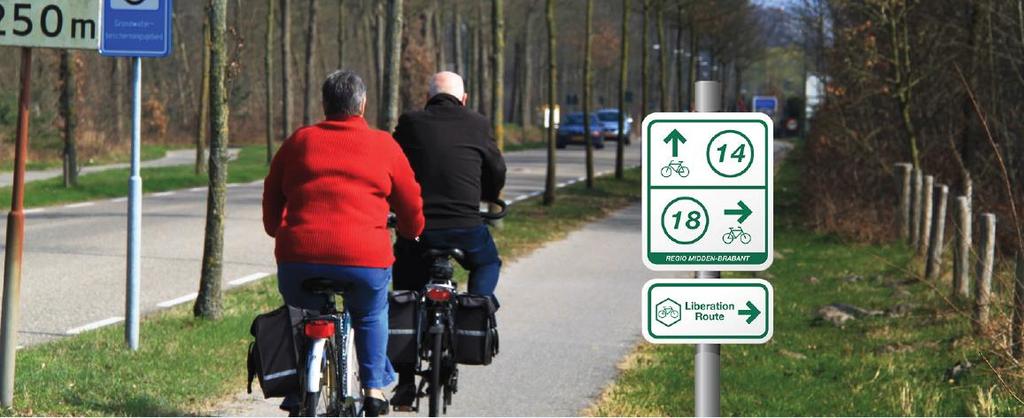 BELEVING Bij themaroutes is het belangrijk om voldoende beleving en afstappunten te bieden. Met de Liberation Route Brabant fiets je langs iconische oorlogsverhalen in Brabant.