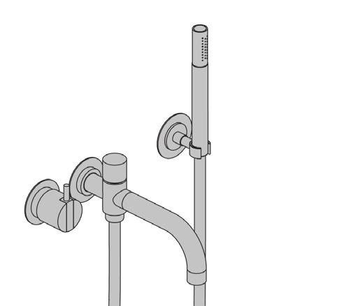 Monoknop inbouw badmengkranen 2111C Monoknop inbouw badmengkraan met vaste baduitloop 160 mm. 954,00 1.027,00 1.110,00 2111CUP = Inbouwmengkraan 2100.