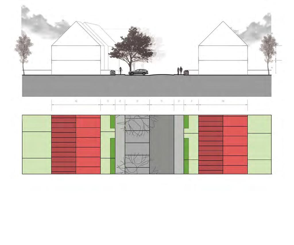 6.3 Verbinding pleintje - park De nieuwe route tussen plein en park wordt ontwikkeld als een nieuw dorpslint.