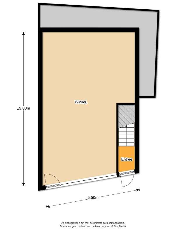 PLATTEGROND De plattegrond is niet op schaal en is bedoeld een indicatie te geven van