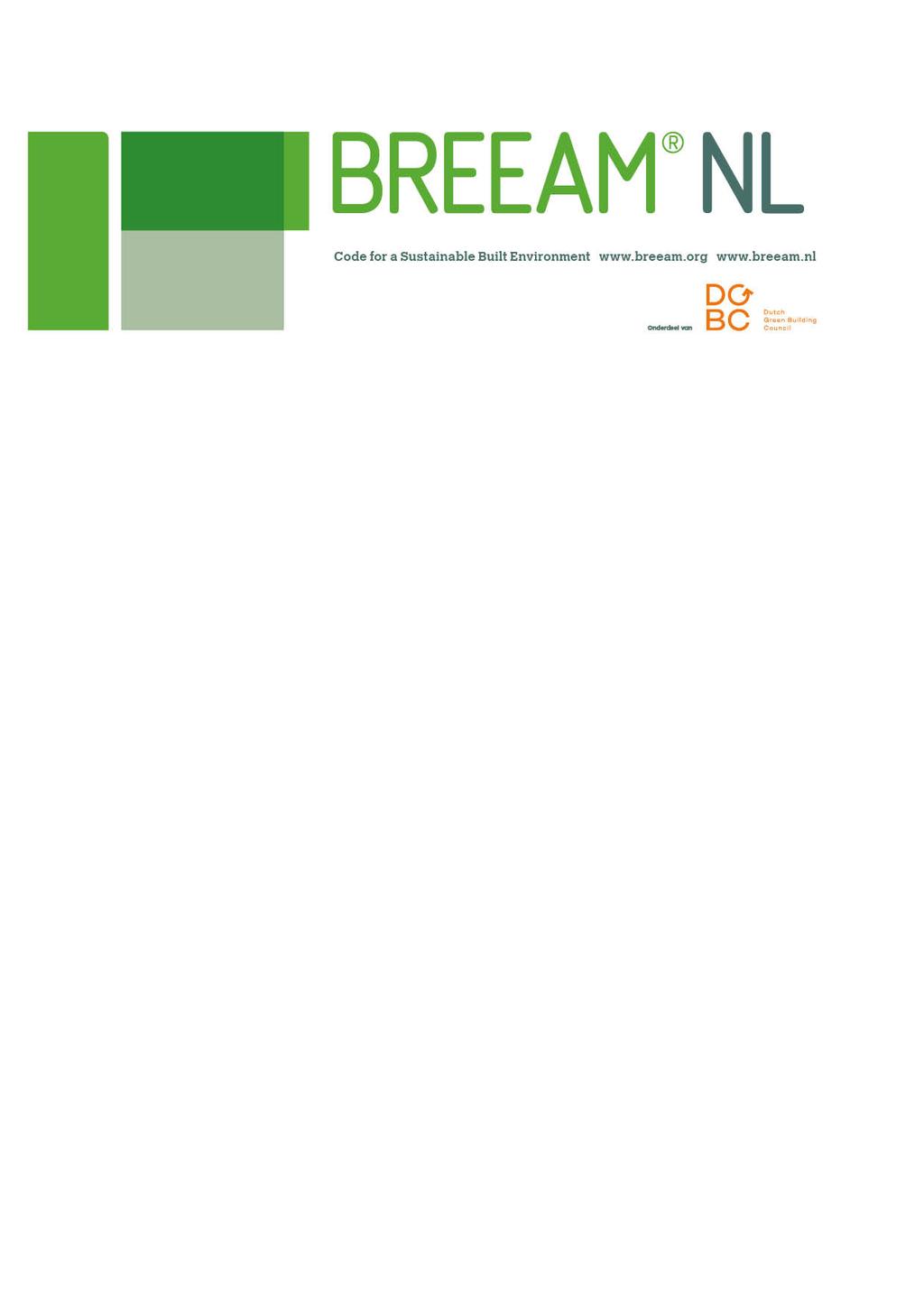 BREEAM-NL Consultatie Concept Credits