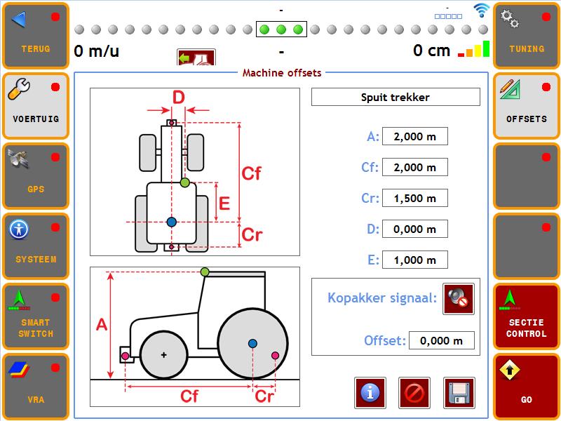 Meet de afmetingen zo accuraat mogelijk in! Dit komt de werking van het systeem zeer ten goede!