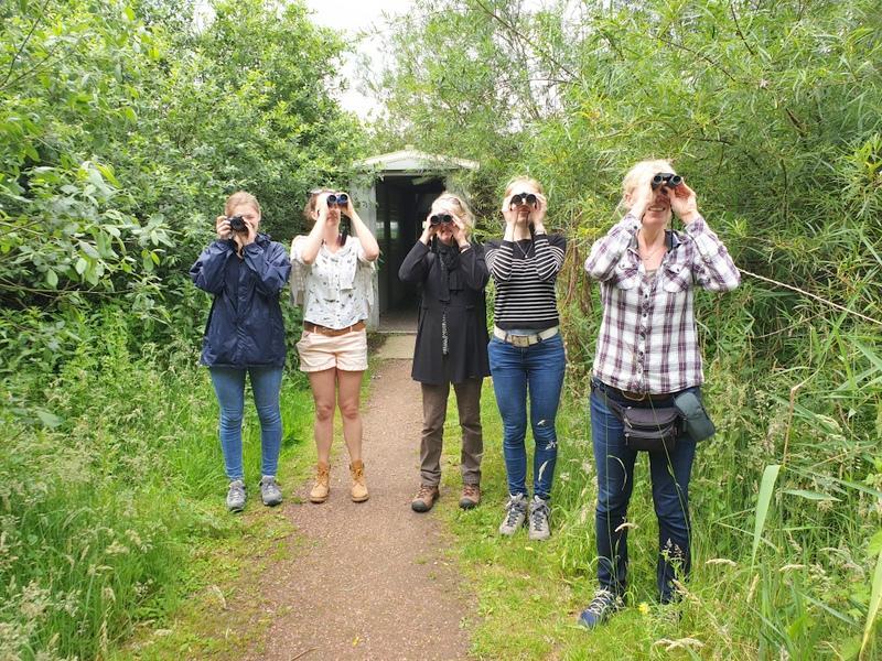 Datum: Zondag 16 juni 2019 Excursie: Oostvaardersplassen middagexcursie Gids: Pim Om 13.00 uur ontmoette ik Conchita, haar zus, twee dochters en nicht langs de Knardijk te Lelystad.