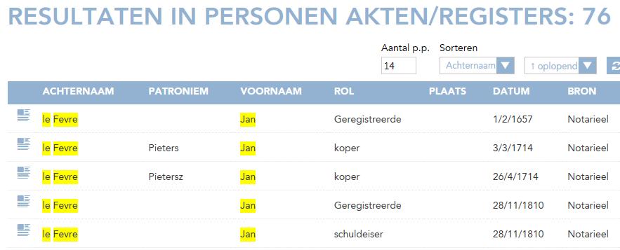 - Klik je op inventarisnummer dan gaat u naar alle scans van dit