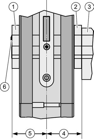 Montageoverzicht 11 Stifttap Controleer vóór de montage of de sluitcilinder de correcte lengte voor het deurslot heeft. Meet daarvoor de lengte van de sluitcilinder met beide aanslagen.