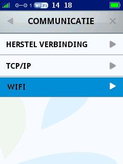 Een WiFi-netwerk instellen (vervolg) 7 8 9 Kies WIFI. Kies ZOEK NETWERKEN. Selecteer het gewenste netwerk.