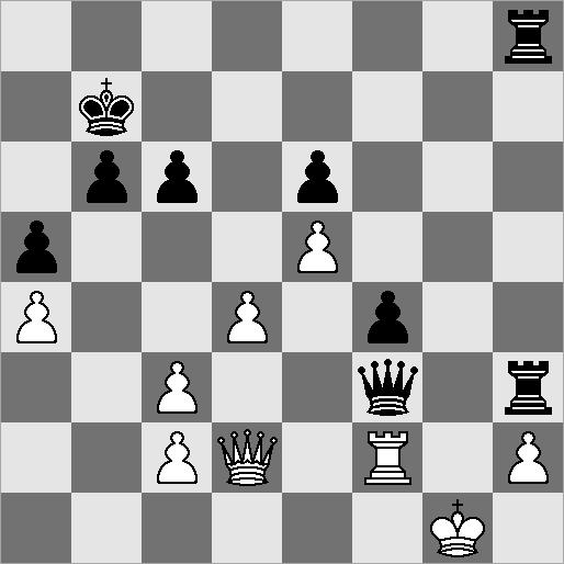 B. J. K. Eupen partijen Ringoir,T Schaeken,Y [B00] Belgisch Jeugdkampioenschap 2005 B00: Damefianchetto, Nimzowitsch verdediging 1.e4 b6 2.d4 b7 3. c3 e6 4.f4 d5 5. d3 b4 6.exd5 xc3+ 7.bxc3 xd5 8.