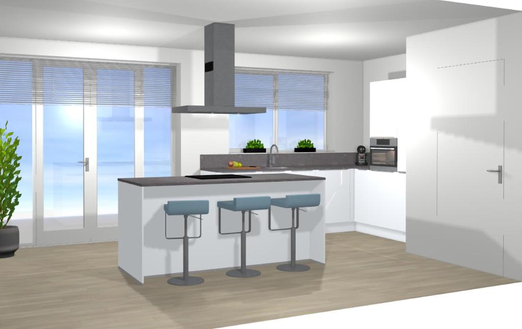 Uw keuken Onderstaand is de projectaanbieding voor uw woning weergegeven in de standaard keukenruimte.