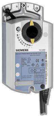 Analoog (Siemens) regelaar GLB 181.1E/3 Voedingsspanning (wisselspanning) 24 V AC ± 20 %, 50/60 Hz Aansluitvermogen (wisselspanning) Max.